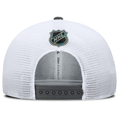 Vegas Golden Knights Fanatics Authentic Pro Rink Lockup Adjustable Trucker Hat - Gray/White - NHL