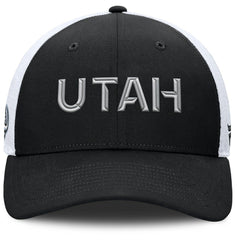 Utah Mammoth Fanatics Authentic Pro Rink Lockup Adjustable Trucker Hat - Black/White - NHL