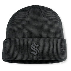 Seattle Kraken Fanatics Authentic Pro Road Cuffed Knit Hat - Black - NHL