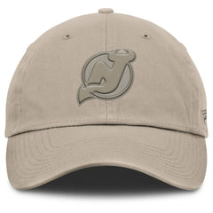 New Jersey Devils Fanatics Authentic Pro Road Adjustable Hat - Tan - NHL