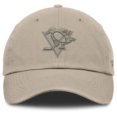 Pittsburgh Penguins Fanatics Authentic Pro Road Adjustable Hat - Tan - NHL