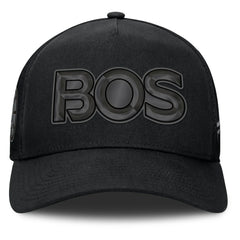 Boston Bruins Fanatics Authentic Pro Road Team Code Trucker Adjustable Hat - Black - NHL