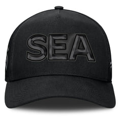 Seattle Kraken Fanatics Authentic Pro Road Team Code Trucker Adjustable Hat - Black - NHL