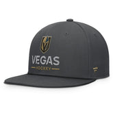 Vegas Golden Knights Fanatics Authentic Pro Rink Lockup Snapback Hat - Charcoal - NHL
