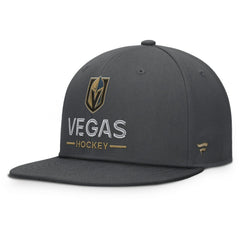 Vegas Golden Knights Fanatics Authentic Pro Rink Lockup Snapback Hat - Charcoal - NHL