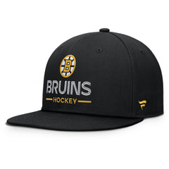 Boston Bruins Fanatics Authentic Pro Rink Lockup Snapback Hat - Black - NHL