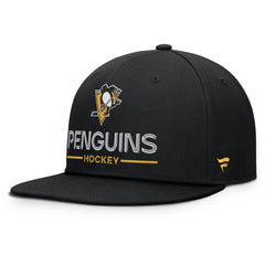 Pittsburgh Penguins Fanatics Authentic Pro Rink Lockup Snapback Hat - Black - NHL