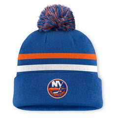 New York Islanders Fanatics Authentic Pro Rink Cuffed Knit Hat with Pom - Royal - NHL