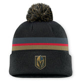 Vegas Golden Knights Fanatics Authentic Pro Rink Cuffed Knit Hat with Pom - Charcoal - NHL