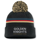 Vegas Golden Knights Fanatics Women's Authentic Pro Rink Cuffed Knit Hat with Pom - Black - NHL