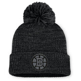 Boston Bruins Fanatics Women's Authentic Pro Road Cuffed Knit Hat with Pom - Black - NHL