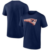 New England Patriots Chrome Dimension T-Shirt Navy | NFL