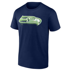 Seattle Seahawks Chrome Dimension T-Shirt College Navy | NFL
