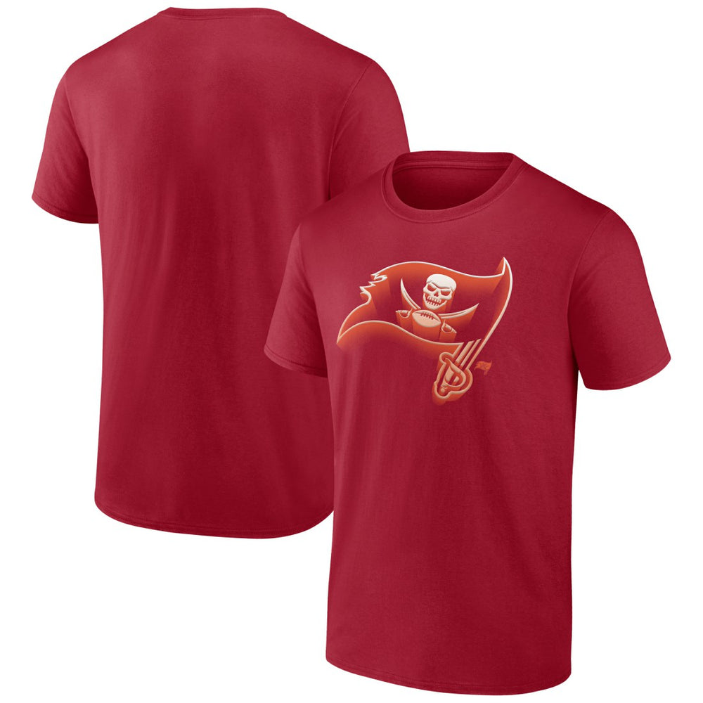 Tampa Bay Buccaneers Chrome Dimension T-Shirt Red | NFL
