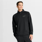 Carolina Hurricanes Fanatics Authentic Pro Tonal Rink Raglan Quarter-Zip Pullover - Black - NHL