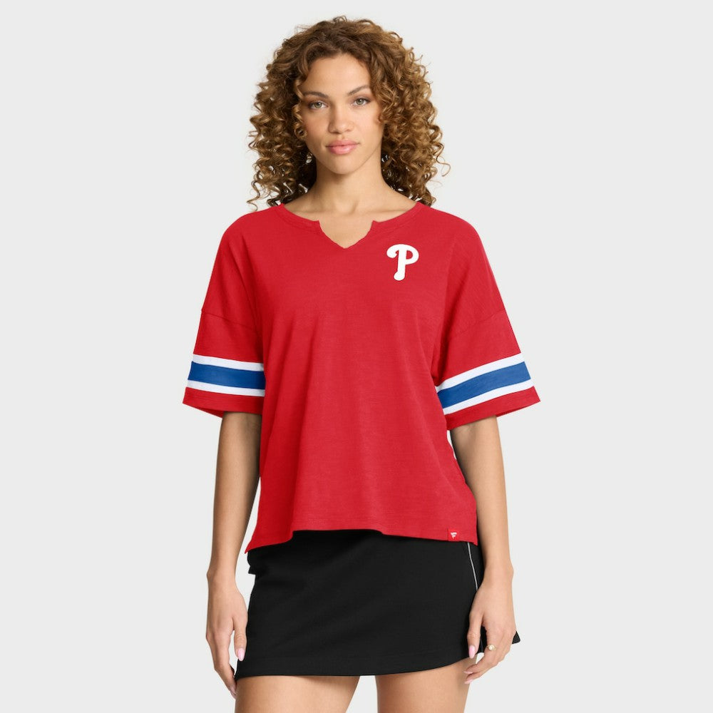 Philadelphia Phillies Fanatics Women's Curl Route T-Shirt - MLB