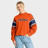 Houston Astros Fanatics Women's Oversized Toss Sweep Raglan Pullover Sweatshirt - MLB