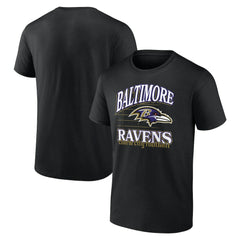 Baltimore Ravens Retro Gridiron T-Shirt Black | NFL