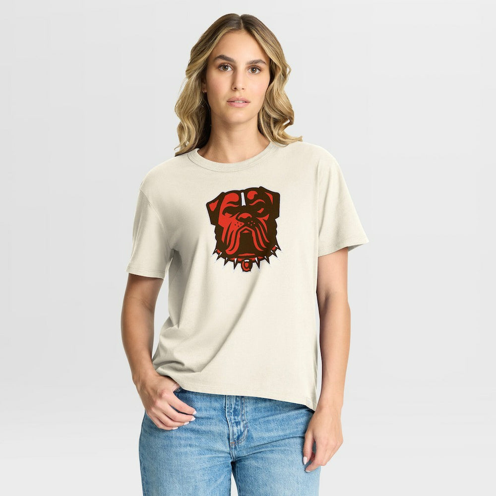 Cleveland Browns Women's Dove Legacy T-Shirt Cream | Fanatics