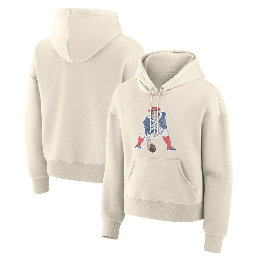 New England Patriots Women's Dove Legacy Pullover Hoodie Cream | Fanatics
