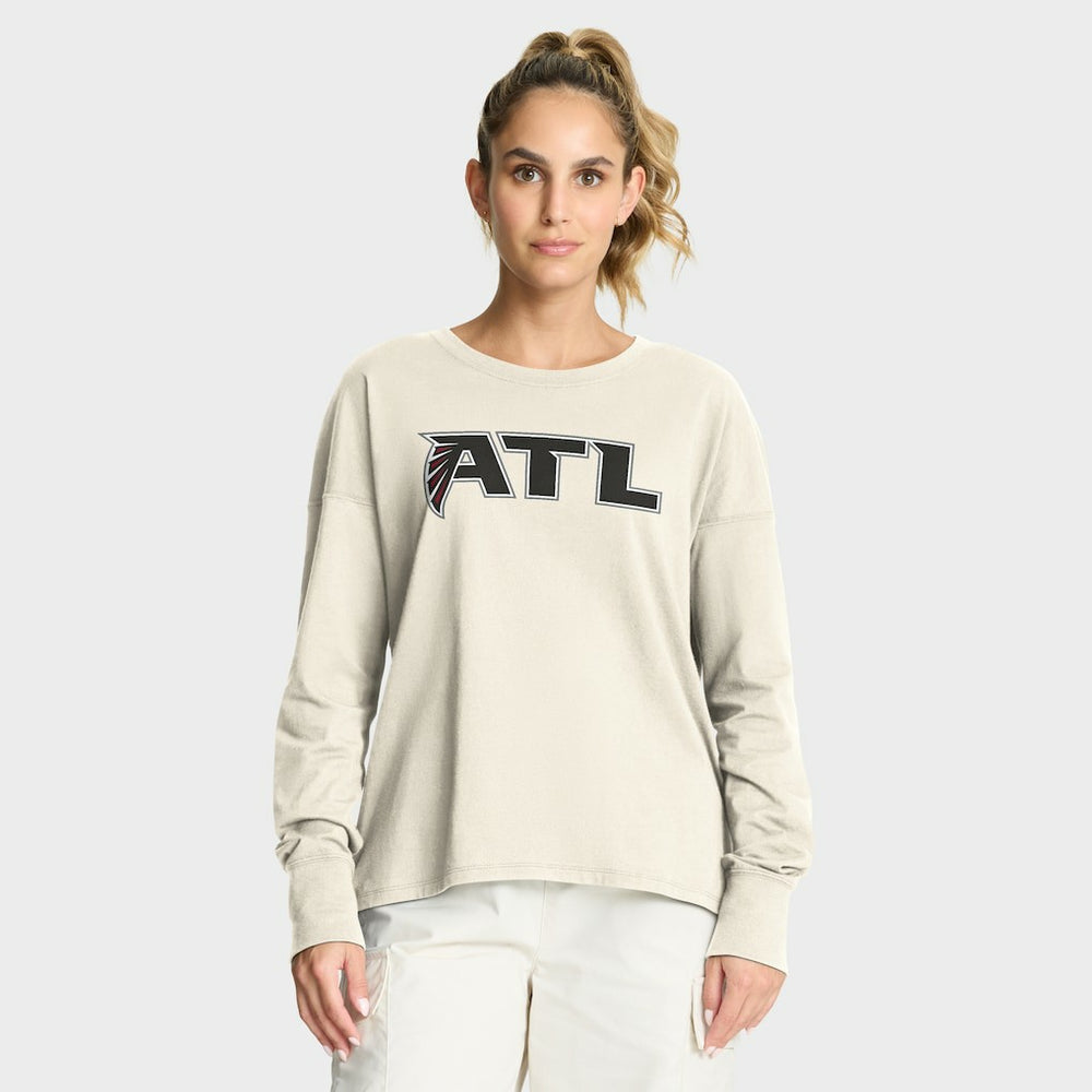Atlanta Falcons Women's Dove Legacy Long Sleeve T-Shirt Cream | Fanatics