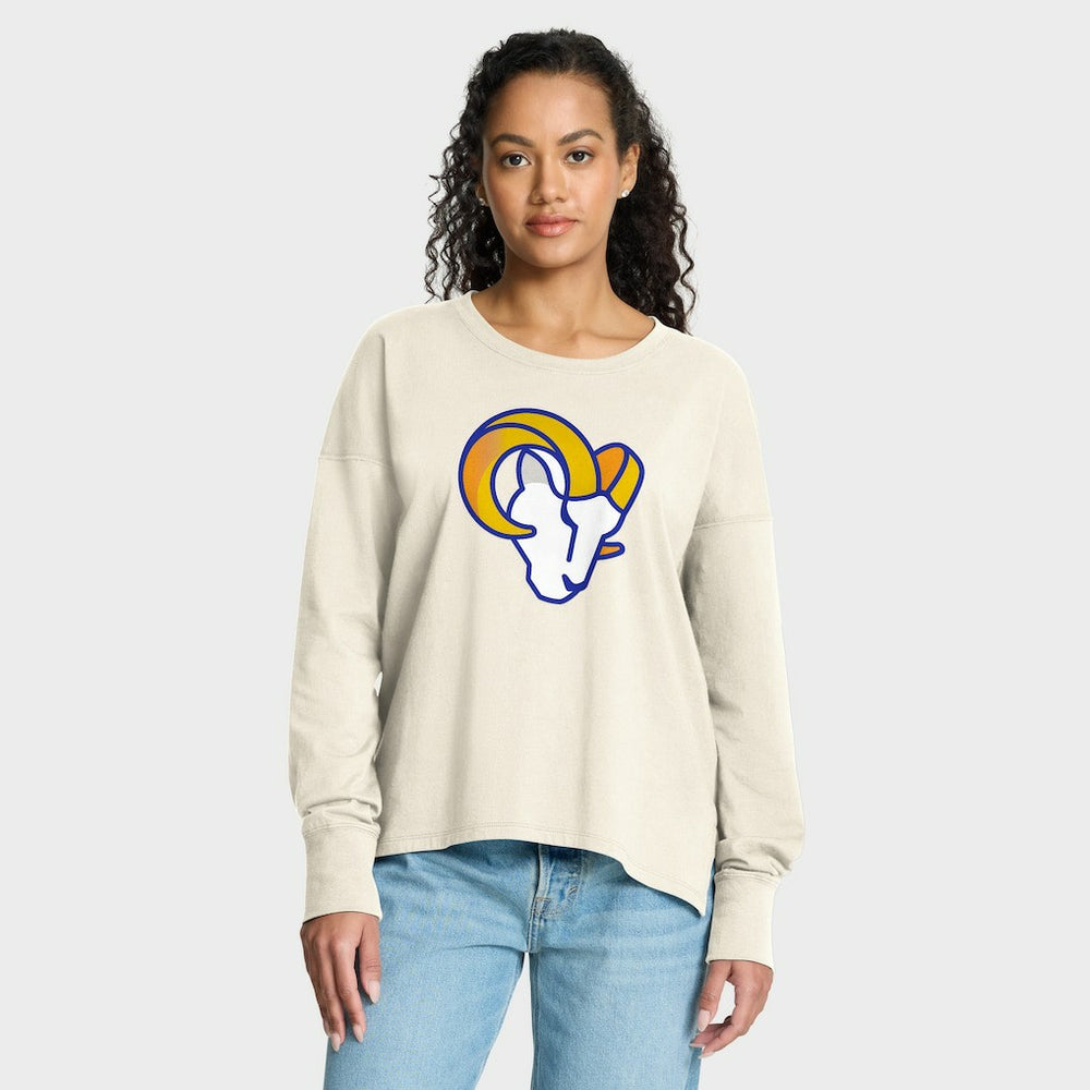 Los Angeles Rams Women's Dove Legacy Long Sleeve T-Shirt Cream | Fanatics