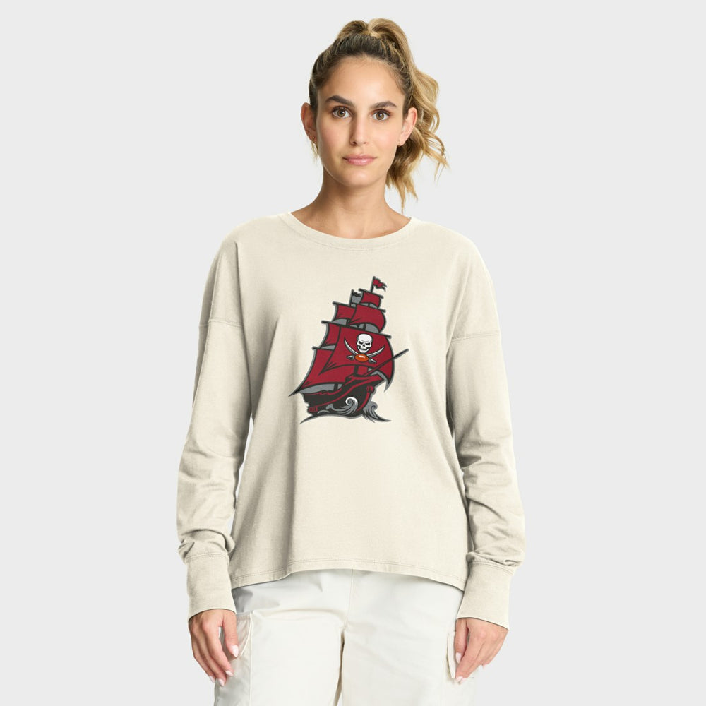 Tampa Bay Buccaneers Women's Dove Legacy Long Sleeve T-Shirt Cream | Fanatics