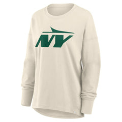 New York Jets Women's Dove Legacy Long Sleeve T-Shirt Cream | Fanatics