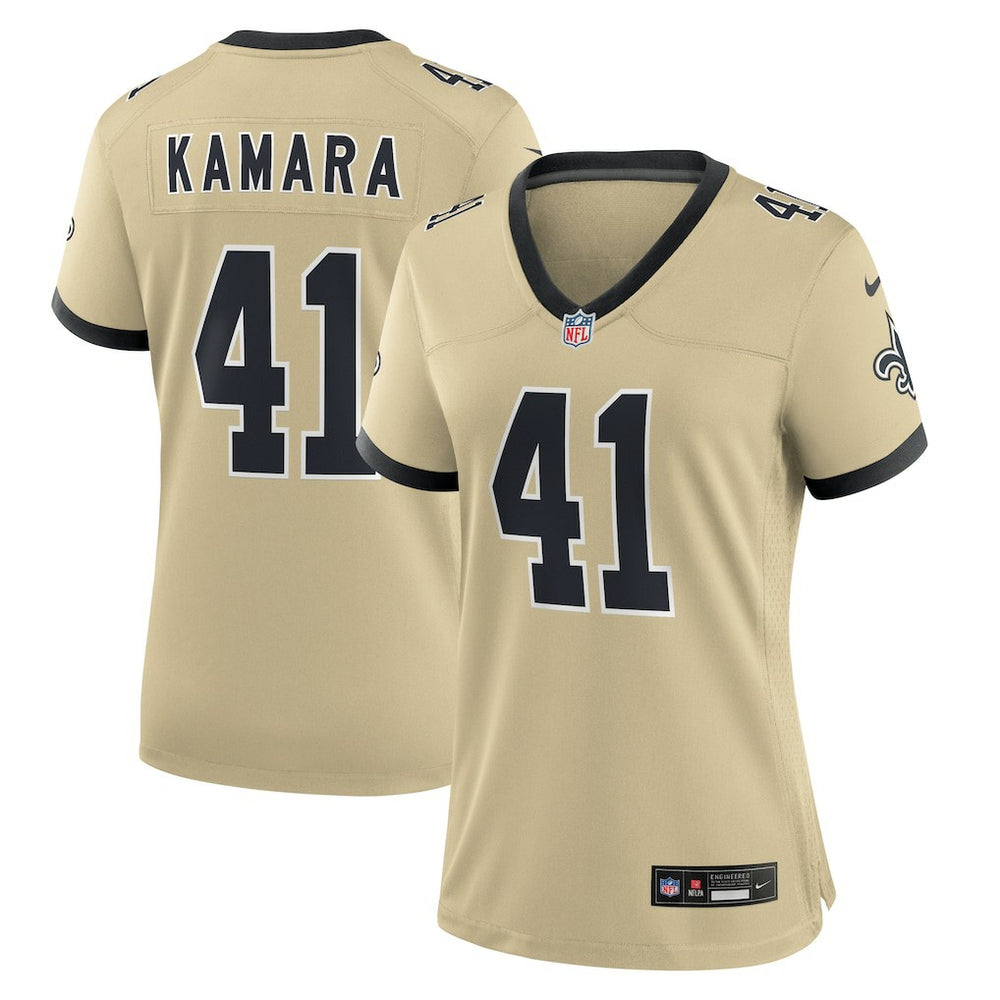 Alvin Kamara New Orleans Saints Women's Gameday Golds Alternate Game Player Jersey Gold | Nike for Sale