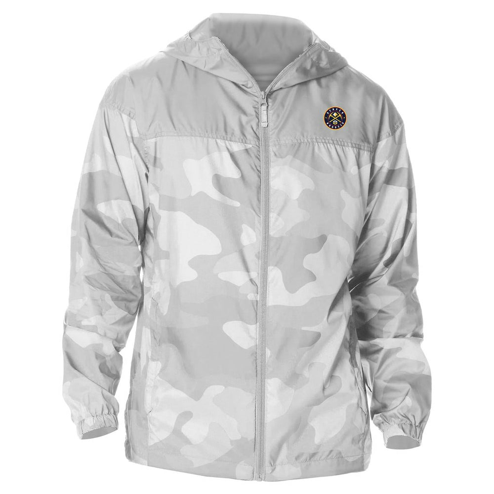 Denver Nuggets Camo Flash Challenger Windbreaker Full-Zip Jacket Gray - NBA