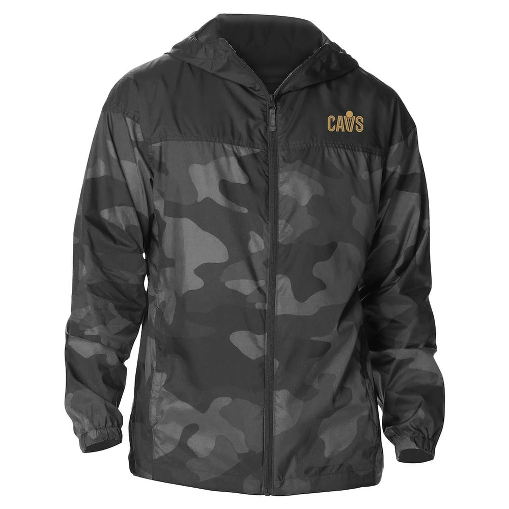 Cleveland Cavaliers Camo Flash Challenger Windbreaker Full-Zip Jacket Black - NBA