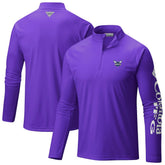 Charlotte Hornets Terminal Tackle Raglan Omni-Shade Quarter-Zip Jacket Purple - NBA