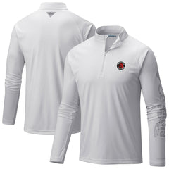 Toronto Raptors Terminal Tackle Raglan Omni-Shade Quarter-Zip Jacket White - NBA