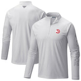 Atlanta Hawks Terminal Tackle Raglan Omni-Shade Quarter-Zip Jacket White - NBA