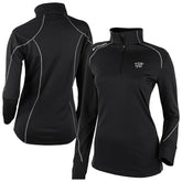 Brooklyn Nets Women's Omni-Wick Shotgun 2.0 Quarter-Zip Pullover Top Black - NBA