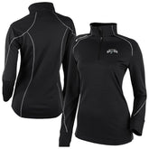 San Antonio Spurs Women's Omni-Wick Shotgun 2.0 Quarter-Zip Pullover Top Black - NBA