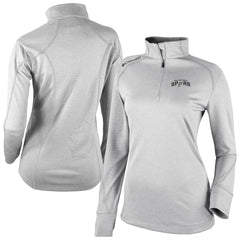 San Antonio Spurs Women's Omni-Wick Shotgun 2.0 Quarter-Zip Pullover Top Heather Gray - NBA