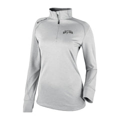 San Antonio Spurs Women's Omni-Wick Shotgun 2.0 Quarter-Zip Pullover Top Heather Gray - NBA