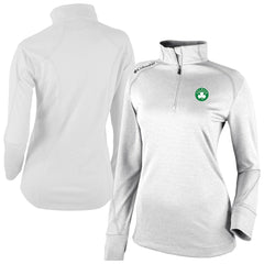 Boston Celtics Women's Omni-Wick Shotgun 2.0 Quarter-Zip Pullover Top White - NBA