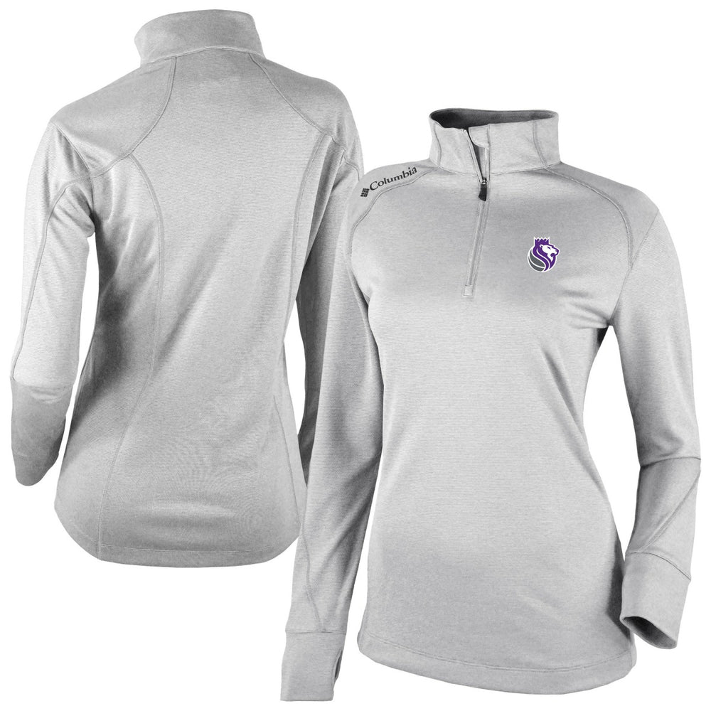 Sacramento Kings Women's Omni-Wick Shotgun 2.0 Quarter-Zip Pullover Top Heather Gray - NBA