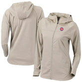 Detroit Pistons Women's Omni-Wick Half Shot Full-Zip Hooded Jacket Tan - NBA