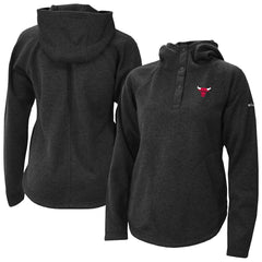 Chicago Bulls Women's Sweater Weather Quarter-Snap Hoodie Black - NBA