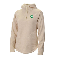 Boston Celtics Women's Sweater Weather Quarter-Snap Hoodie Natural - NBA