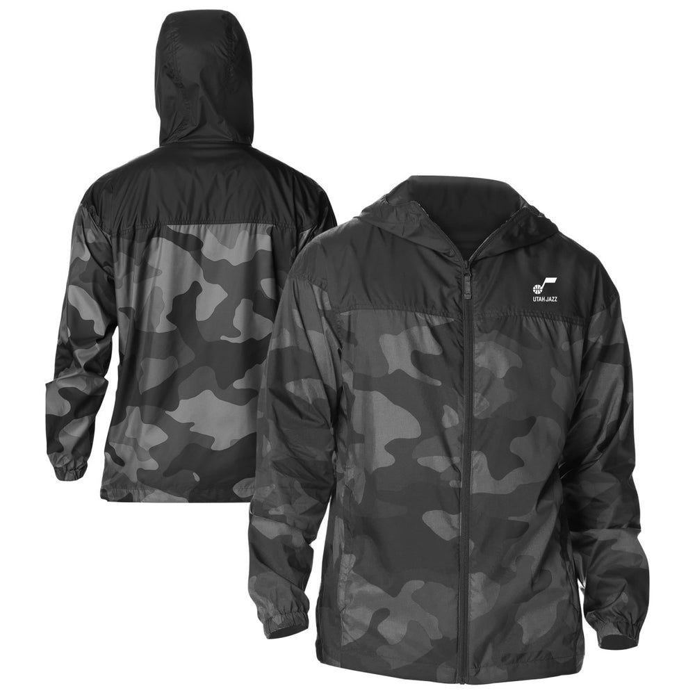 Utah Jazz Flash Challenger Windbreaker Jacket Black - NBA