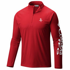 Houston Rockets PFG Terminal Tackle Quarter-Zip Top Red - NBA