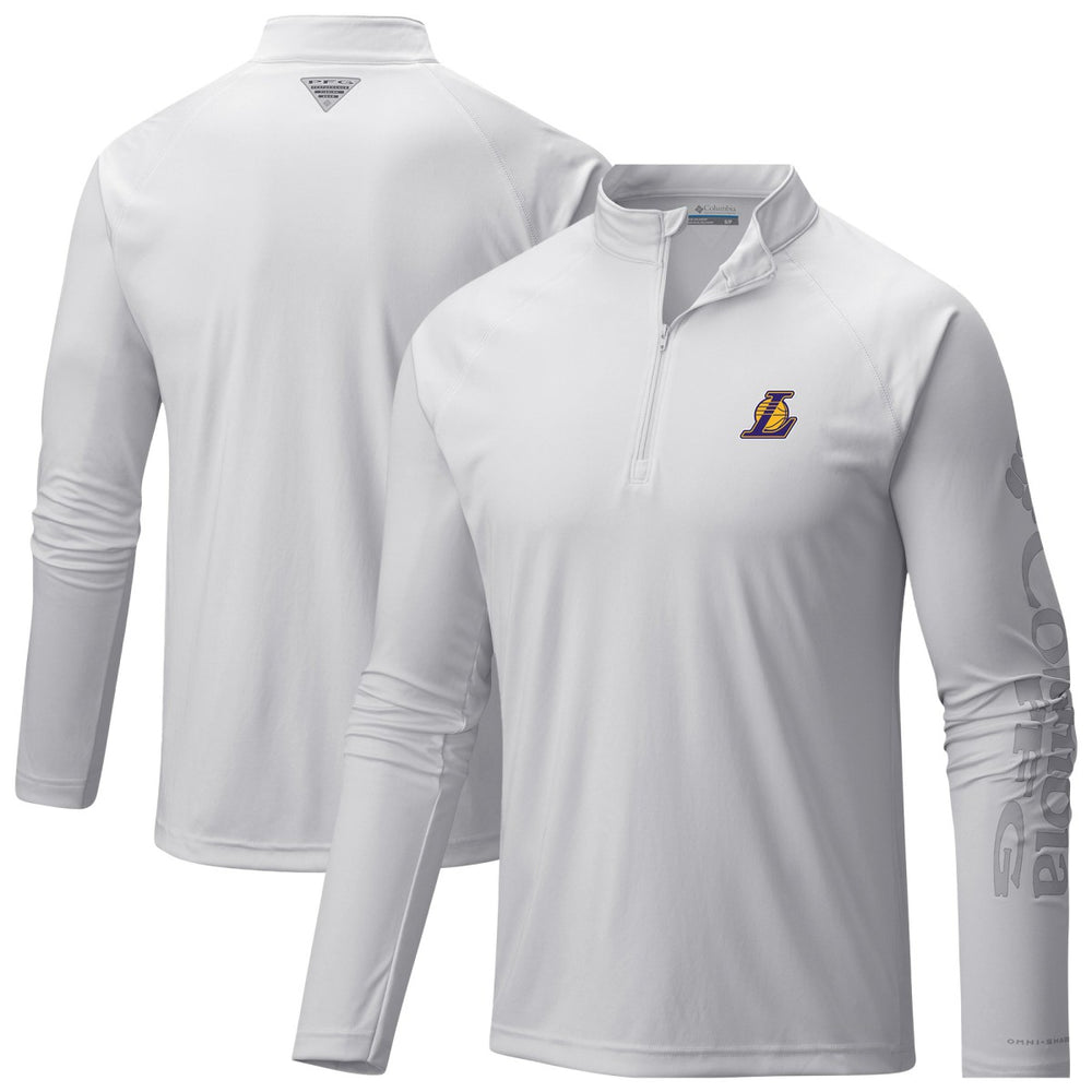 Los Angeles Lakers PFG Terminal Tackle Quarter-Zip Top White - NBA