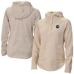 Minnesota Timberwolves Women's Sweater Weather Quarter-Snap Hoodie Cream - NBA