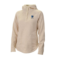 Memphis Grizzlies Women's Sweater Weather Quarter-Snap Hoodie Cream - NBA