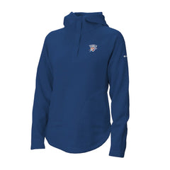 Oklahoma City Thunder Women's Sweater Weather Quarter-Snap Hoodie Blue - NBA