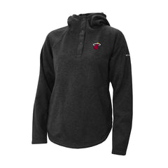 Miami Heat Women's Sweater Weather Quarter-Snap Hoodie Black - NBA